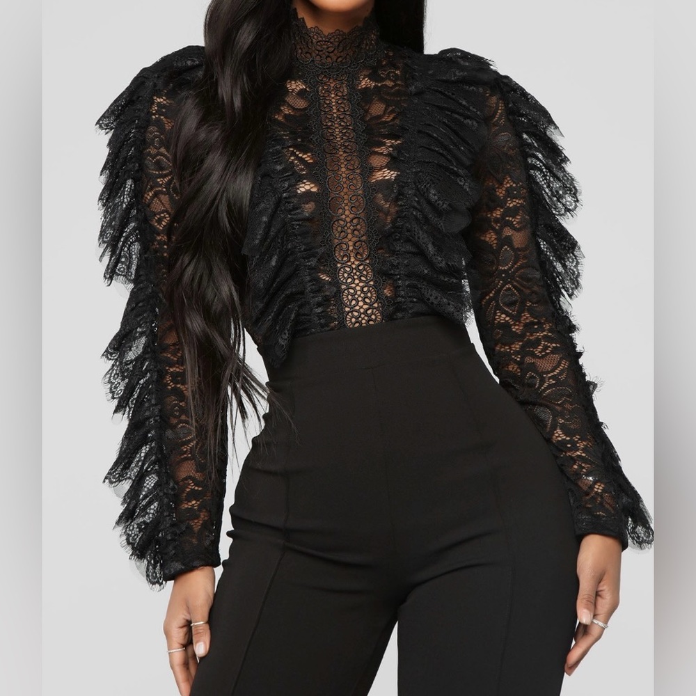 Fashion Nova Black Wide Leg Jumpsuit - Picture 2 of 4